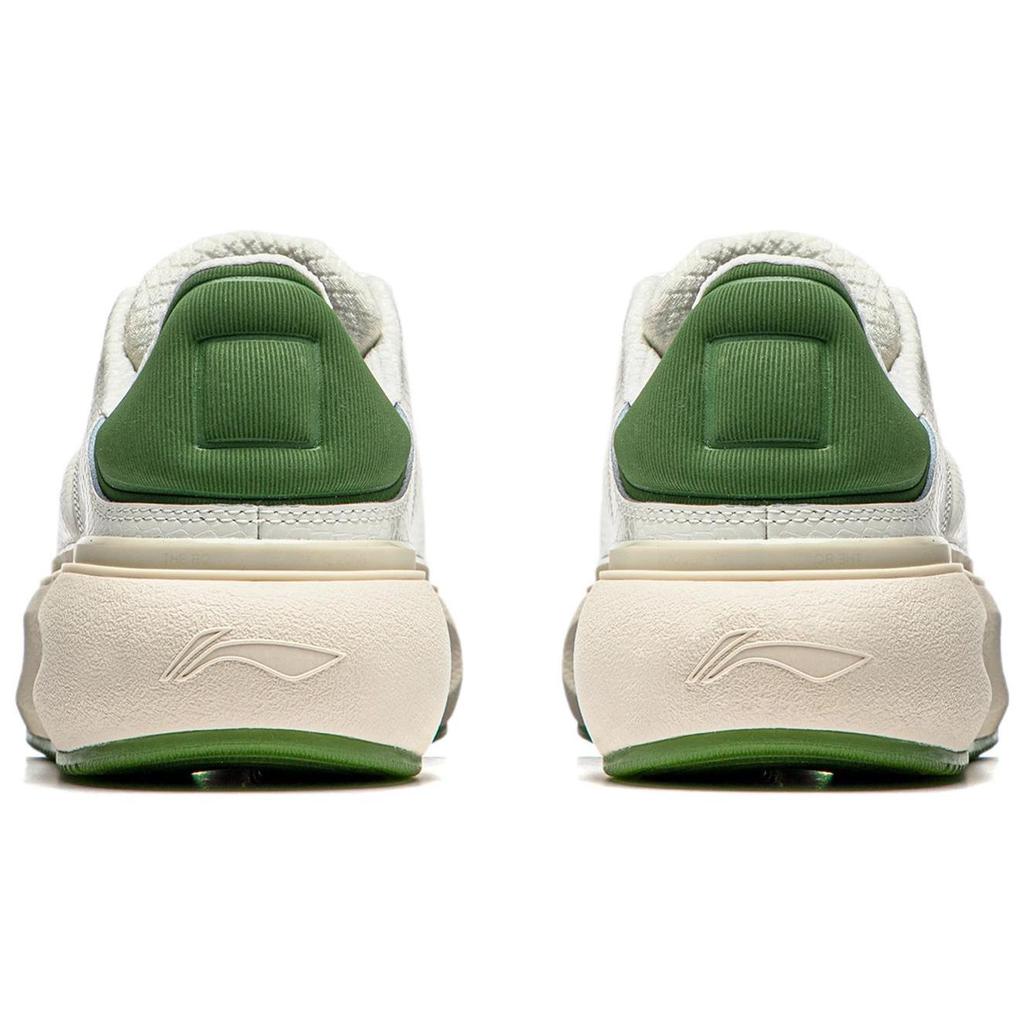 Li Ning Cloud Travel C4D Wszechstronne Wygodne Antypoślizgowe Niskie Buty Casual Damskie Biało-Zielone AZGU038-3