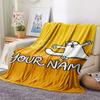 1PC Custom Name Simon‘s Cat Patterned Flannel Blanket Suitable For All Seasons for Home Decor Warmth and Comfort Gifts Holiday Present