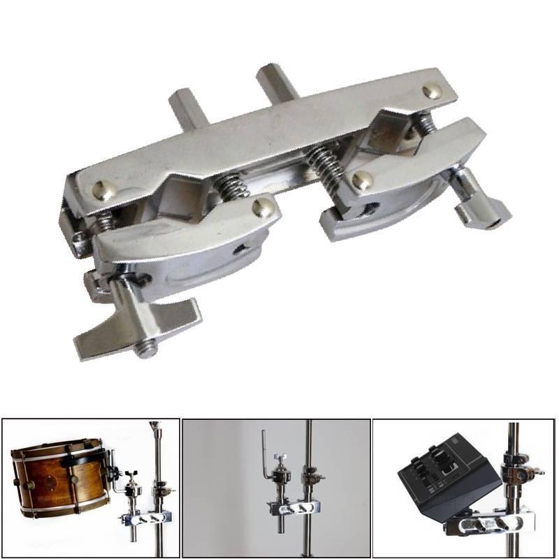 Heavy Duty Drum Set Clamp Reliable Dual Drum Holder Jazz Drum Mounting Clip