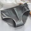 Women Underpants Lace Solid Color Breathable Mid Waist Soft Anti-septic Cotton