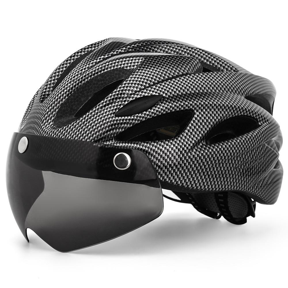 sale cycling bicycle helmet with magnetic goggles and battery tail light for adult road mountain bike helmet motorcycle