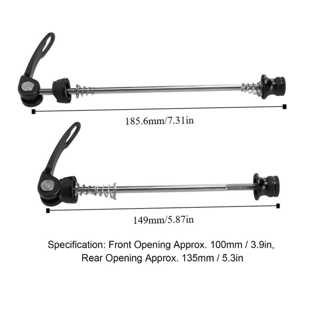 1 Pair 100/135mm Bicycle Quick Release Skewer High Strength Easy Installation Quick Release Axle Aluminum Alloy