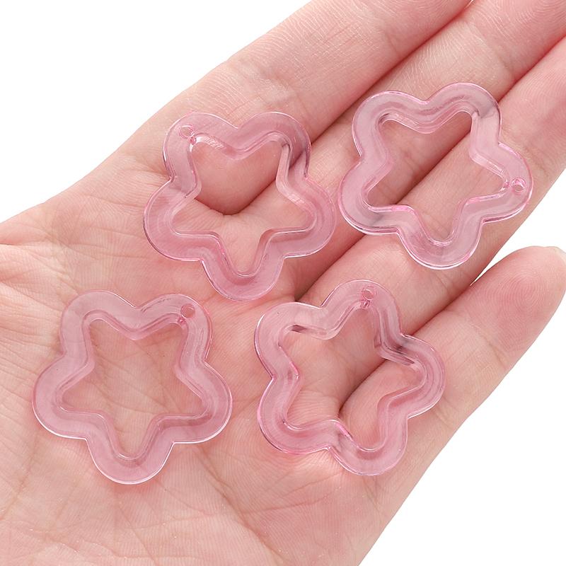 

30 мм 20 шт./пакет акриловые прозрачные пятиконечные бусины-звезды DIY браслет ожерелье серьги ювелирные аксессуары 30mm 20pcs/bag