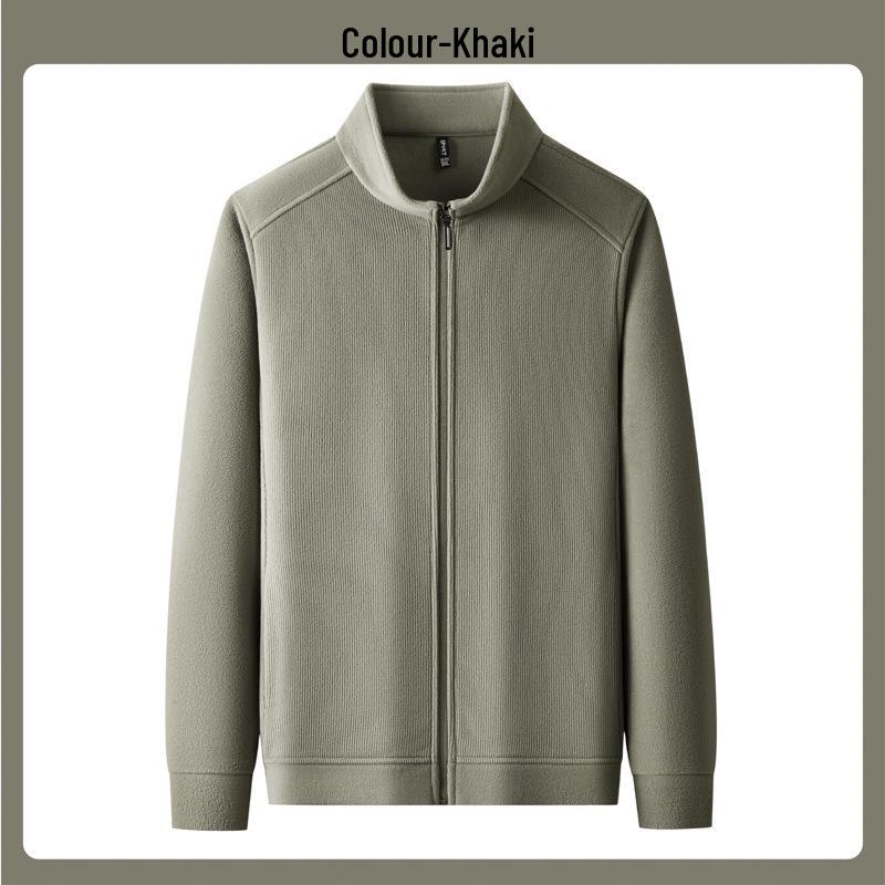 

Мужская повседневная куртка на молнии со стойкой: Стильный, Теплый, Универсальный и Модный для Осени и Зимы. 4XL (175-190 lbs)