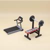 1 Stück Mini DIY Puppenhaus Laufband Dekoration Gewichtheben Bett Liegende Hantelstange Modell 1:12 Puppenhaus Fitnessgeräte