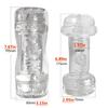 Masturbation Cup BIGBANG Fully Transparent Airplane Cup Red Pill Sucking Male Masturbation Training Masturbator Adult Products