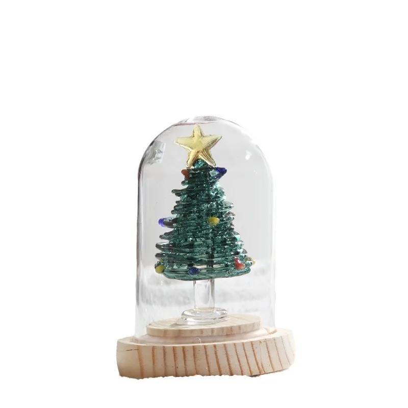 Small Household Glass Christmas Tree Desktop Crafts Ornaments Christmas Gifts