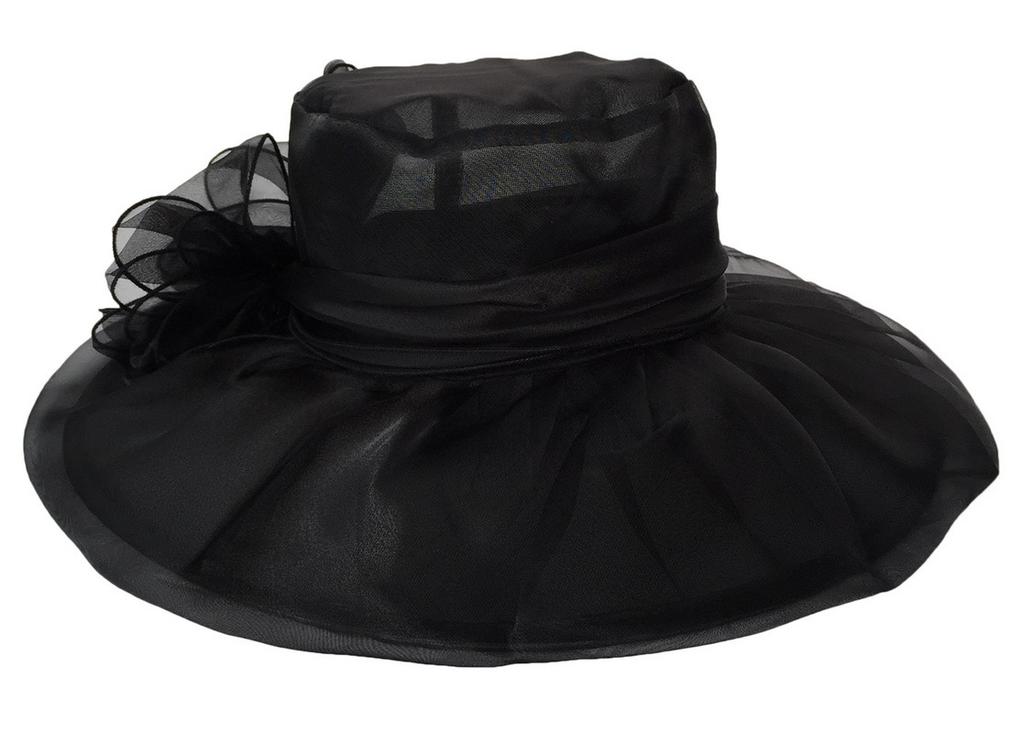 Lady Dress Church Party Vacation Wedding Kentucky Derby Elegant Mesh Wide Brim Sun Floral Fashion Vintage Hats