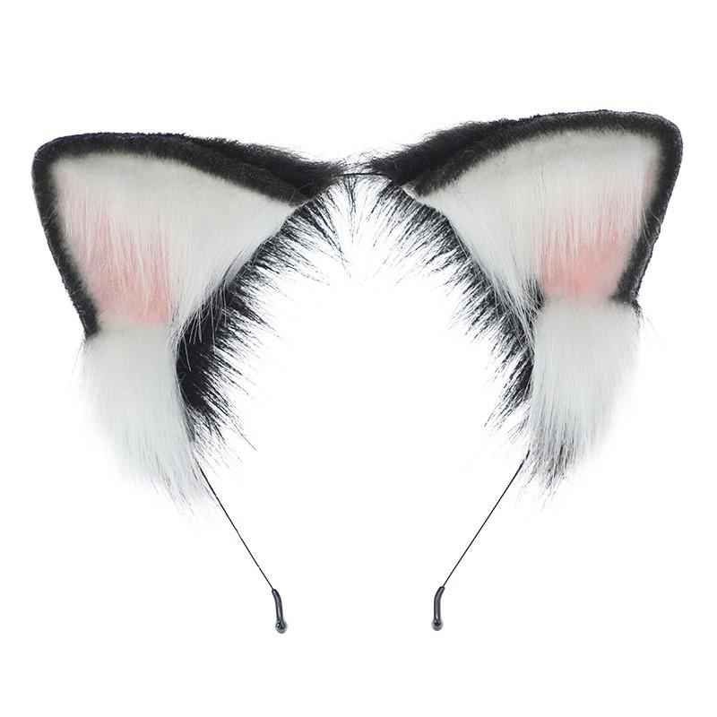 Set de Pinces Bandeau Oreilles de Chat Kawaii Fait Main Mode Lolita Accessoire Cosplay pour Filles