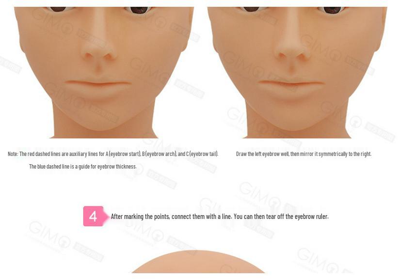 Golden Ratio Eyebrow Shaping Tool: Disposable Soft Ruler for Tattoo Positioning & Design