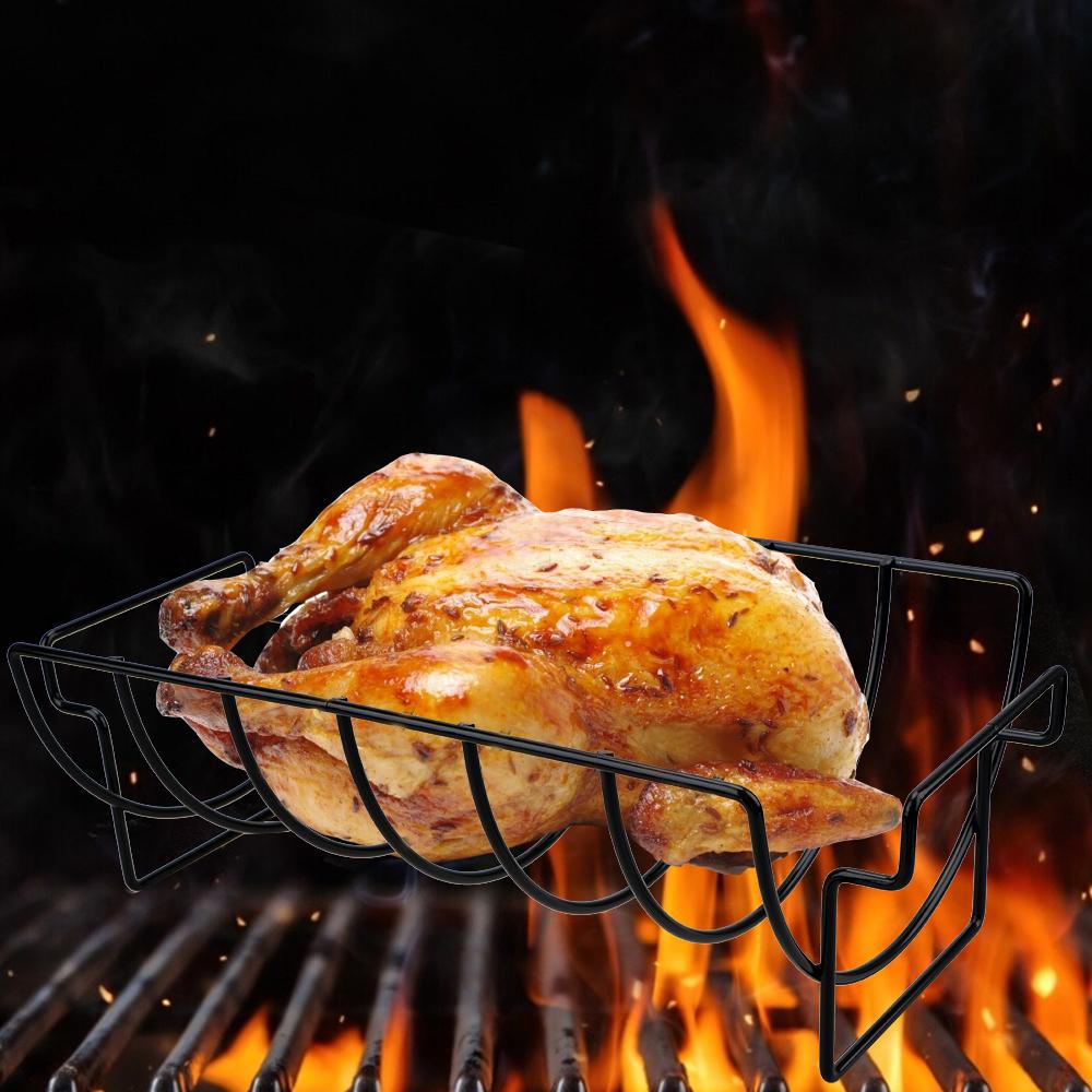 Rib Shelf Stand Steak Rack Holders Stand BBQ Tool Accessories Barbecue Grill Rack For Household Outdoor Camping