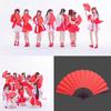 VGEBY Japanese-style Fan, Dance Fan, Prop, Lightweight, for Dancing, Japanese Dance, Modern Dance, Folk Songs (red)