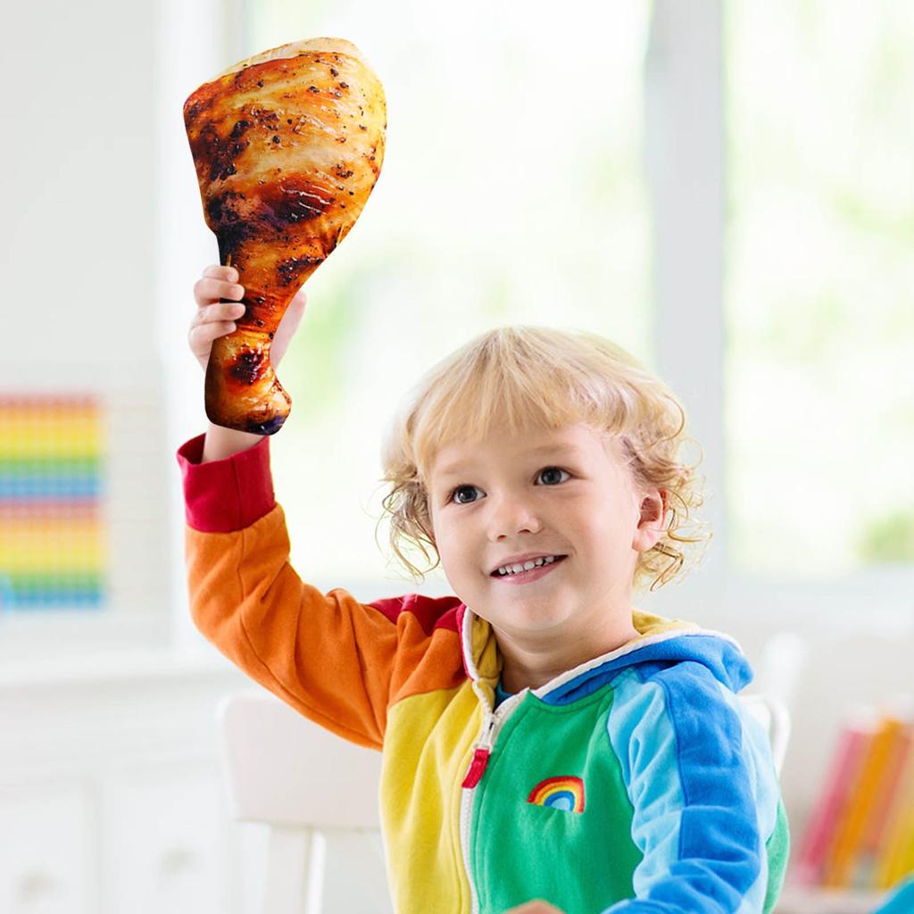 20cm 3D Simulation Drumsticks Shape Soft Lumbar Back Cushion Plush Stuffed Toy