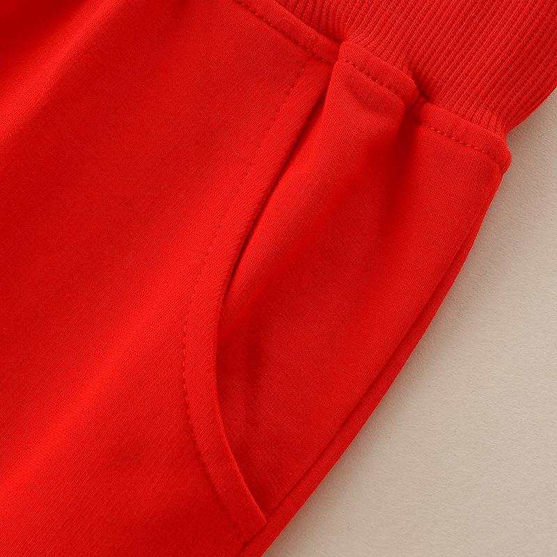 Höst Europeisk & Amerikansk Stil Enfärgade Barns Mjukisbyxor - Trendiga Långa Sportbyxor