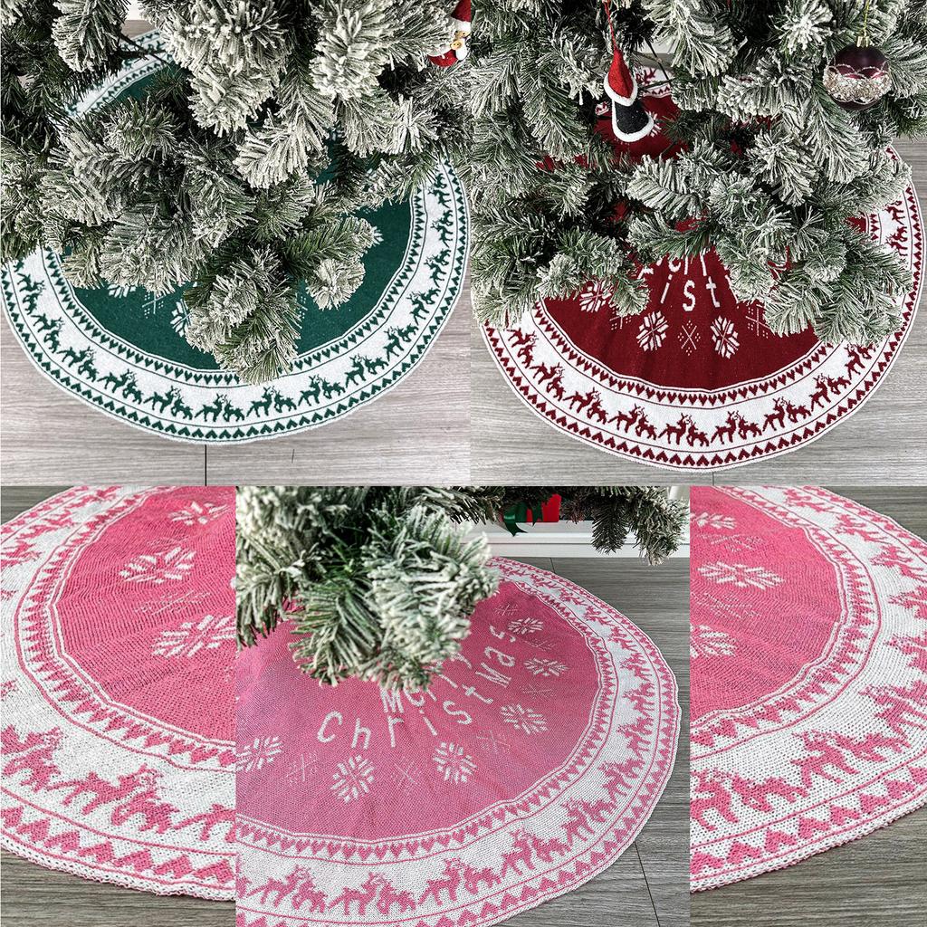 Christmas Knitted Tree Skirts, Christmas Decoration Items, Christmas Tree Aprons, Home Decoration, Hotel Party Supplies