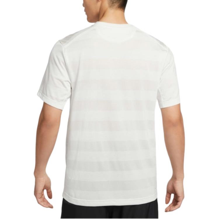 Nike Primary Stmt Ss Ext Sports Striped Breathable Short Sleeve T-Shirt Men Tops Light-Gray HJ3152133