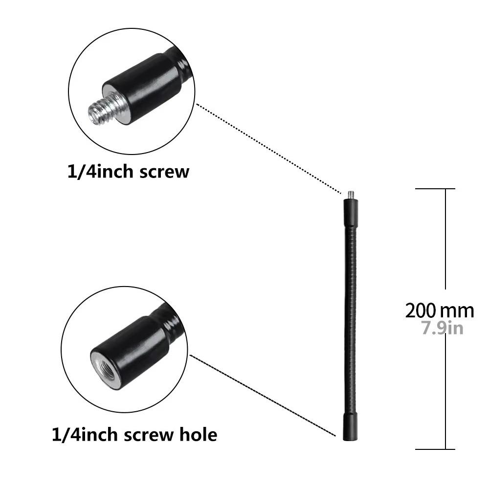 New Metal Monopod Metal Tube Rod Flexible With 1/1inch Screw Selfie Stick Stands Lightweight Tripod Extension Arm SLR Cameras