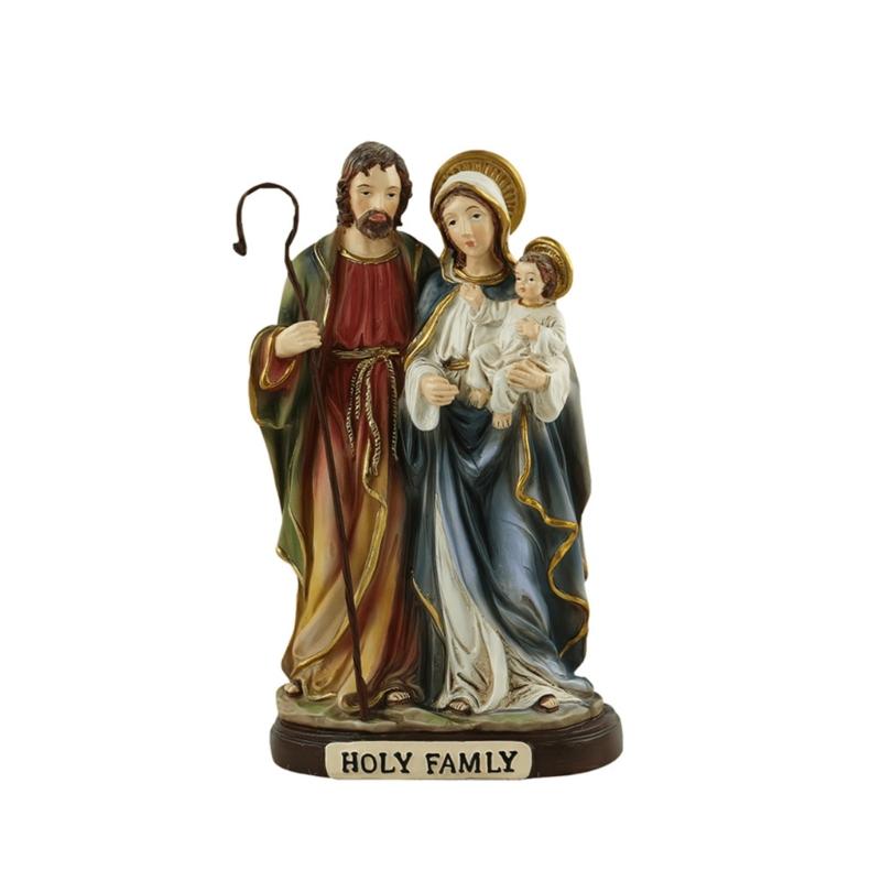 

Miniature Nativity Statue Resin Holy Family Sculpture Ornament Holiday Homes Tabletop Shelf Decors Religious Art Present 1