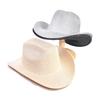 Popular European and American classic western denim straw hat, men's and women's fashion outdoor sunscreen sequined straw hat