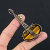 Tiger Eye Pendant, Handmade Gemstone 999 Copper Wire Wrapped Pendant Antique Jewelry, For Gift Silver Jewelry