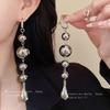 Exaggerated round water droplets, fringed ear buckles, European and American long earrings, a cold wind temperament earrings woman