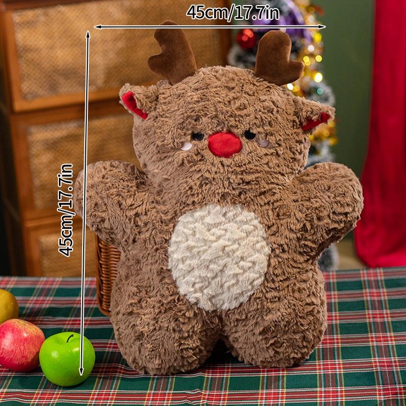 Weihnachtsdekorationen Niedlicher Bär Hängender Anhänger Weihnachtsbaumschmuck Kawaii Tier Rentier Plüschkissen Geburtstag Feiertagsgeschenke