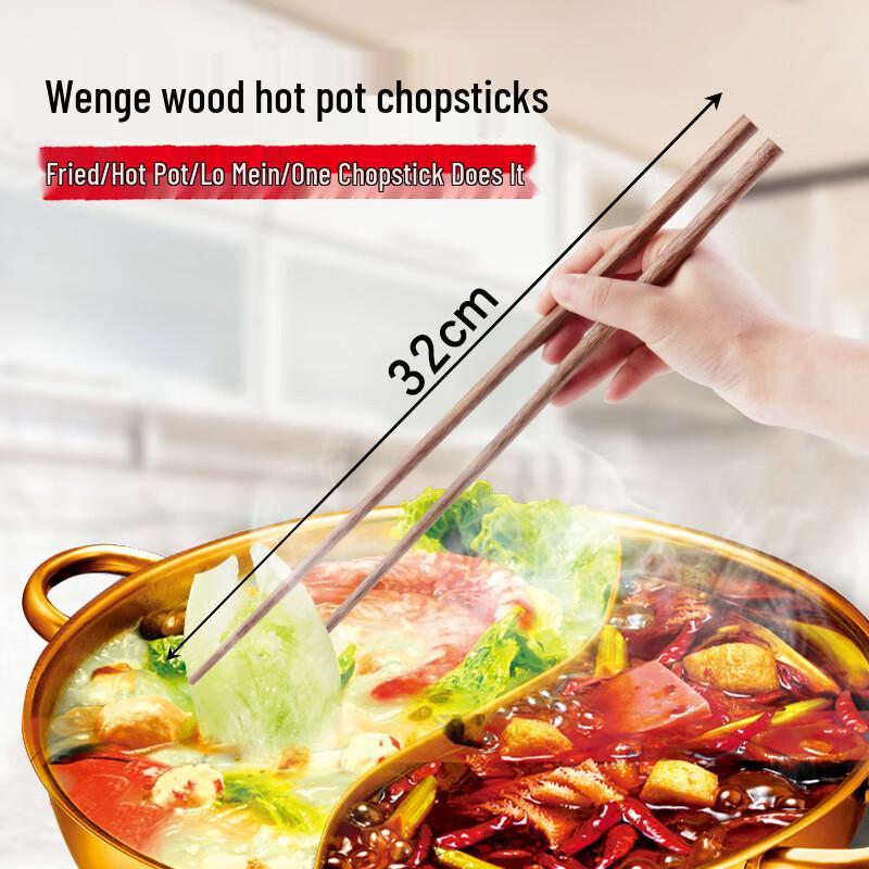 Homeglen Extended Anti-Scald Wooden Chopsticks