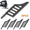 5Pcs T-Shank Jigsaw Blades Set Special-Shaped Scroll Saw Blades for Wood Aluminum Tight Spaces Universal Power Tool Accessories