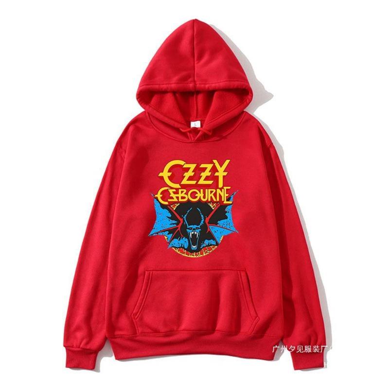Ozzy Osbourne Hoodies Langärmlig Weich Vintage Retro Sweatshirts Herren Hoodies Mode Buchstabenaufdruck Grafik Sweatshirts Locker Lässig