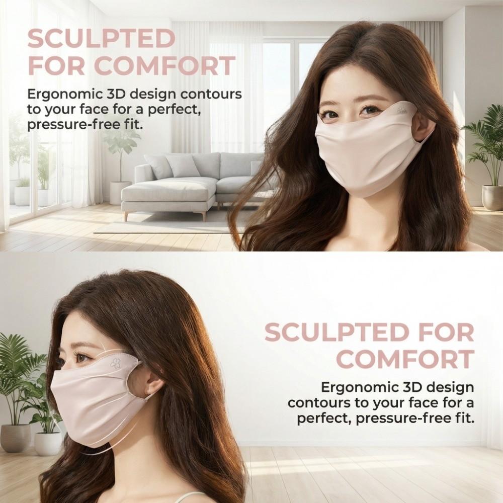 Ice Silk Satin Face Mask for Women UV Blocking Outdoor Masks Soft Half Face Cover  for Outdoor