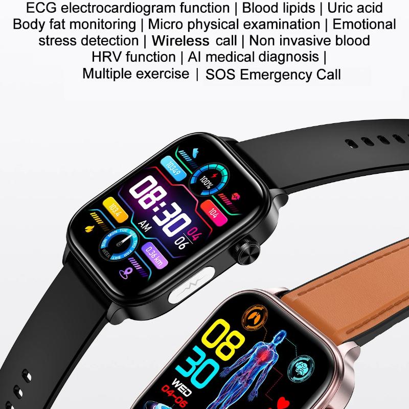 2025 New ECG+PPG AI Healthy Diagnose Smart Watch Men Women Blood Lipid Uric Acid Female Menstrual Health Tracker Smartwatch