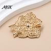 Strong Buckle Brooch Faux Pearl Rhinestone Flower Brooch, Women Girls Retro Floral Lapel Secure Clasp Pin, Decorative Badge Pin for Clothes
