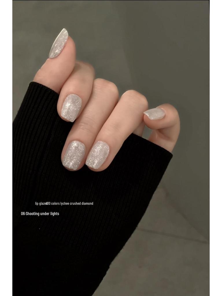 2025 High-End Nude Gel Nail Polish Bundle - 10 Colors, Crushed Diamond Finish, Ultra Glittering, Skin-Brightening