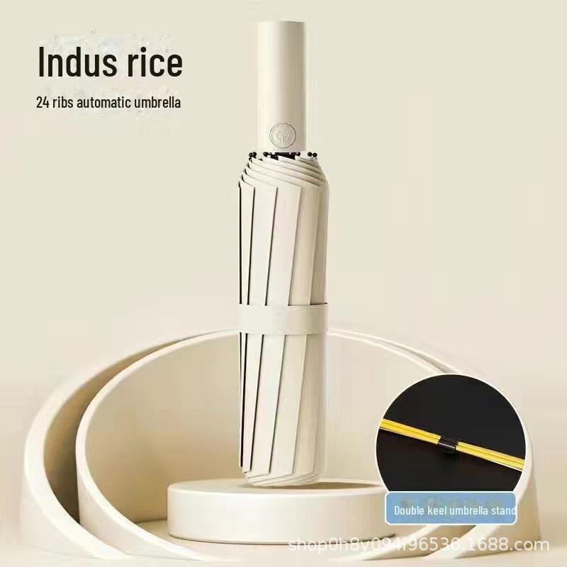 Parapluie pliant automatique pour femme avec protection UV et logo