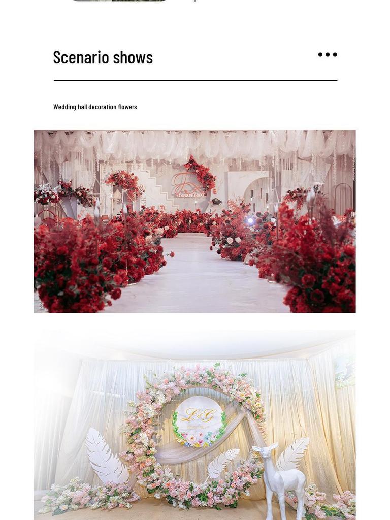 Large Silk Eucalyptus Floral Aisle Decoration for Weddings