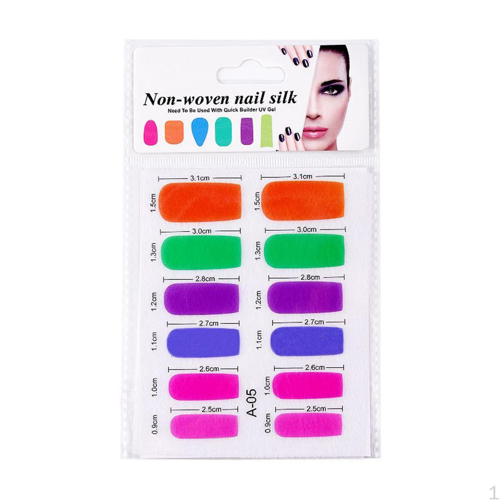 2 Stück Vlies-Nagelseide für den Aufbau von Verlängerungen