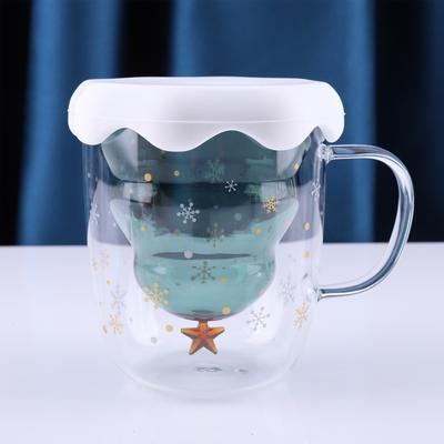 Weihnachtsbaum Kaffee Bär Tassen mit Henkel Weihnachten Tee Milch Glas Tasse Klarer Baum Kaffeetasse Geburtstag Weihnachten X-mas Geschenke