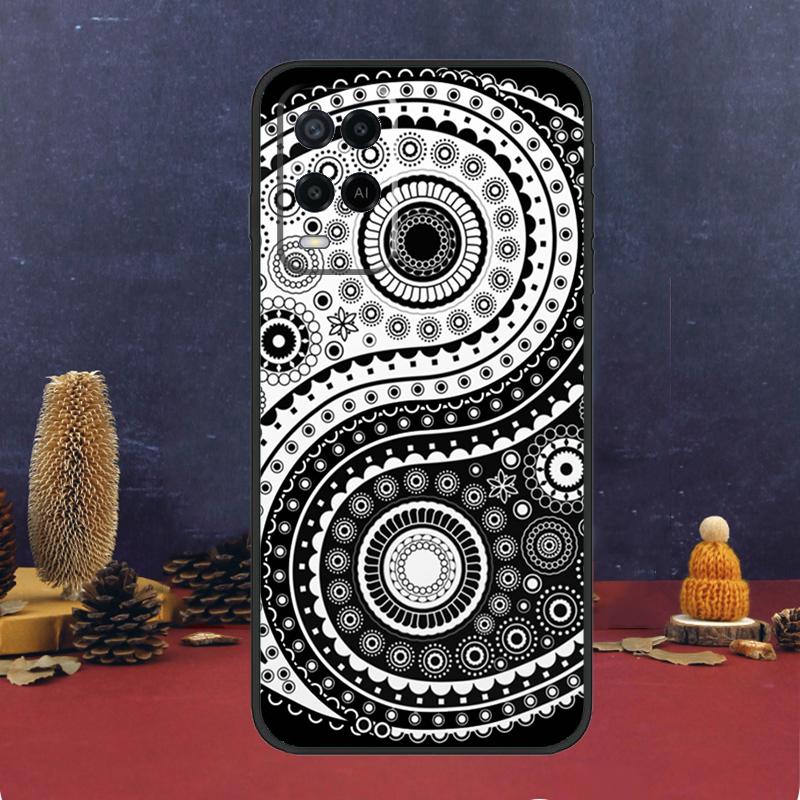 Black Bandana Paisley Case For Oppo A16 A76 A96 A17 A57 A40 A60 A80 A98 A58 A78 A18 A38 A54 A74 A94 A15 A5 A6 Pro