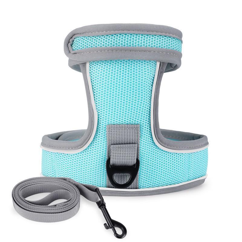 Vest-Style Cat and Dog Harness with Leash - Small Pet Walking Gear