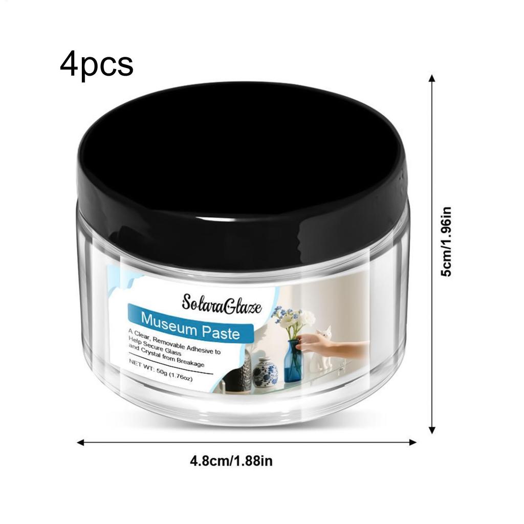 Museum Putty Wax 50g Removable Reusable Clear Adhesive for Mounting, Anti-Slip Vibration Proof for Exhibits, Artifacts, Ceramics