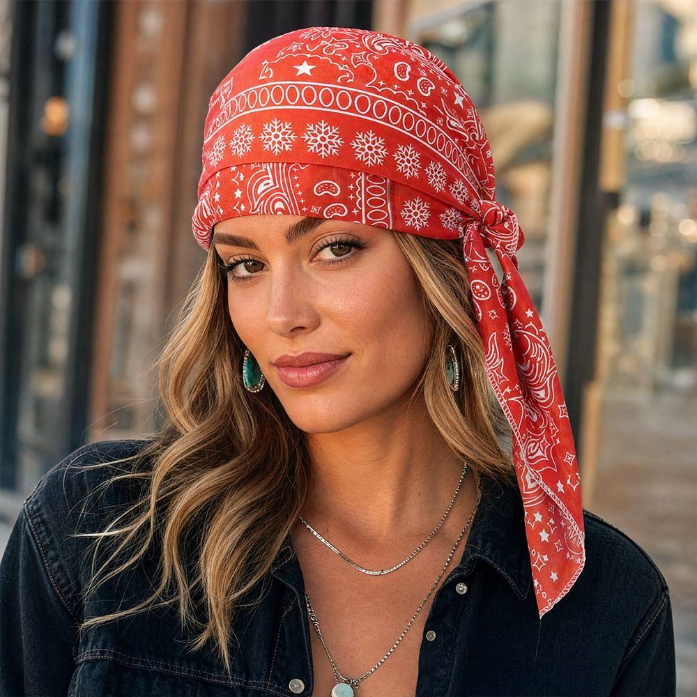 Quick Dry Bandana Headscarf Paisley Print Cycling Head Wrap Fashion Accessory Pirate Hat Unisex