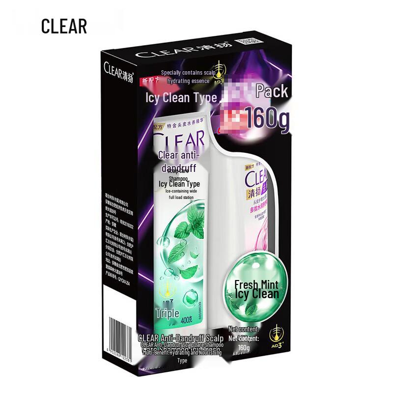 Clear Scalp Anti-Dandruff Ice Cool Shampoo Set