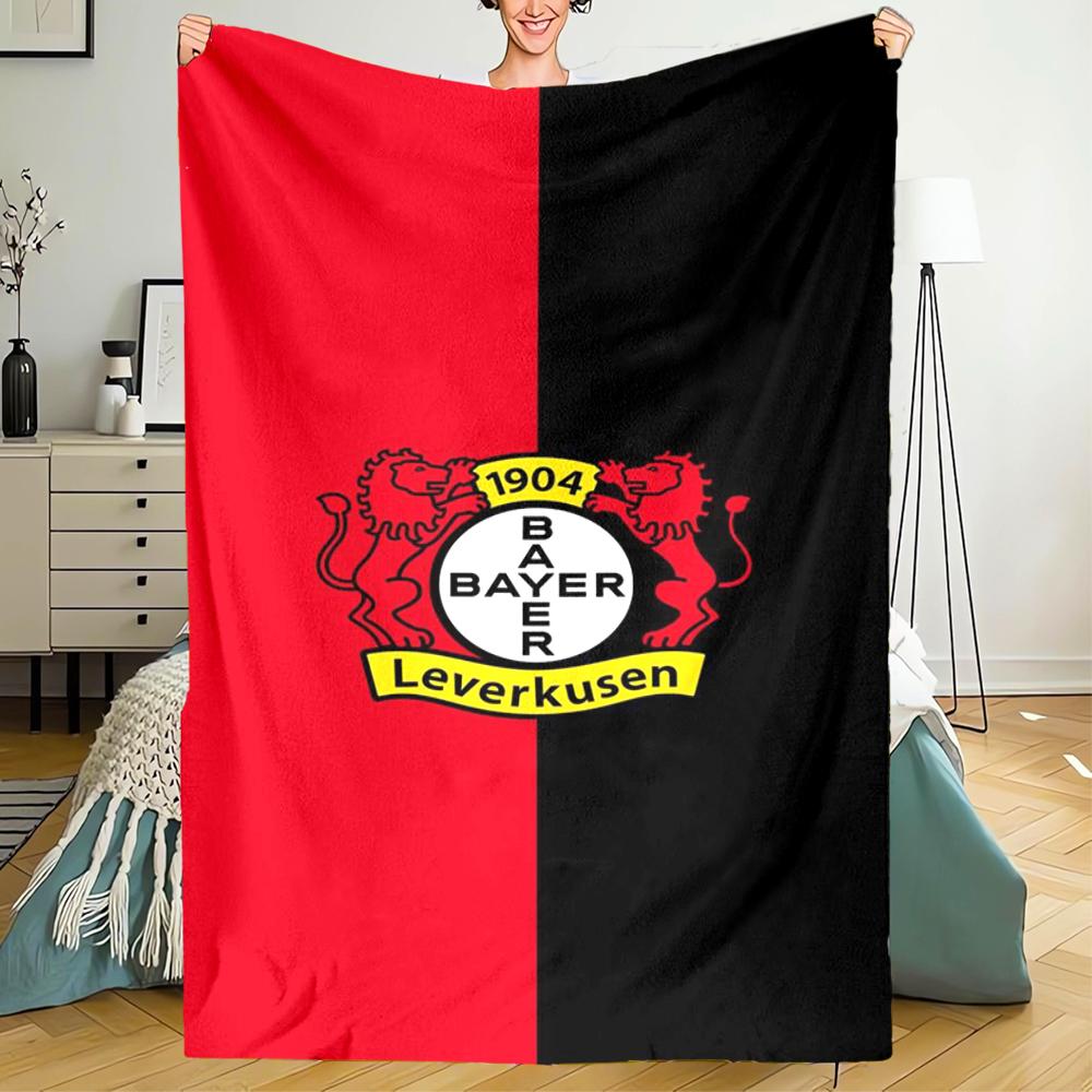 Bayer Leverkusen Theme Printed Blanket - Perfect for Couch, Bed, Travel & Outdoor Use | Machine Washable, Cozy & Durable.
