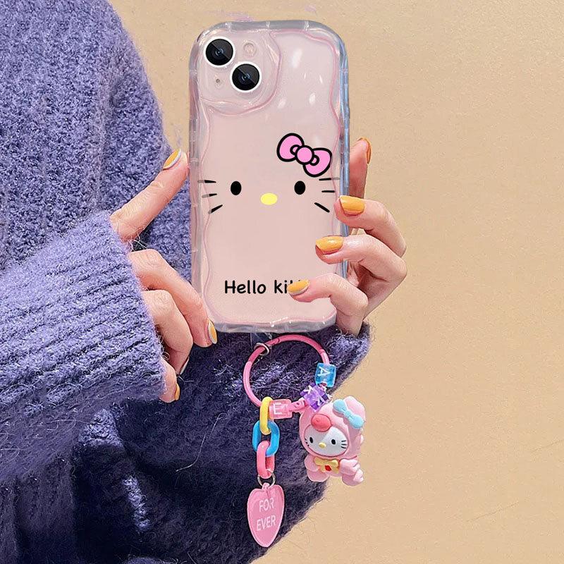 Cute Hello Kitty Kuromi Pendant Case For Samsung A57 5G S26 Ultra Plus A56 A55 A37 A16 A06 A54 A53 A34 A14 A32 A13 A26 5G Cover