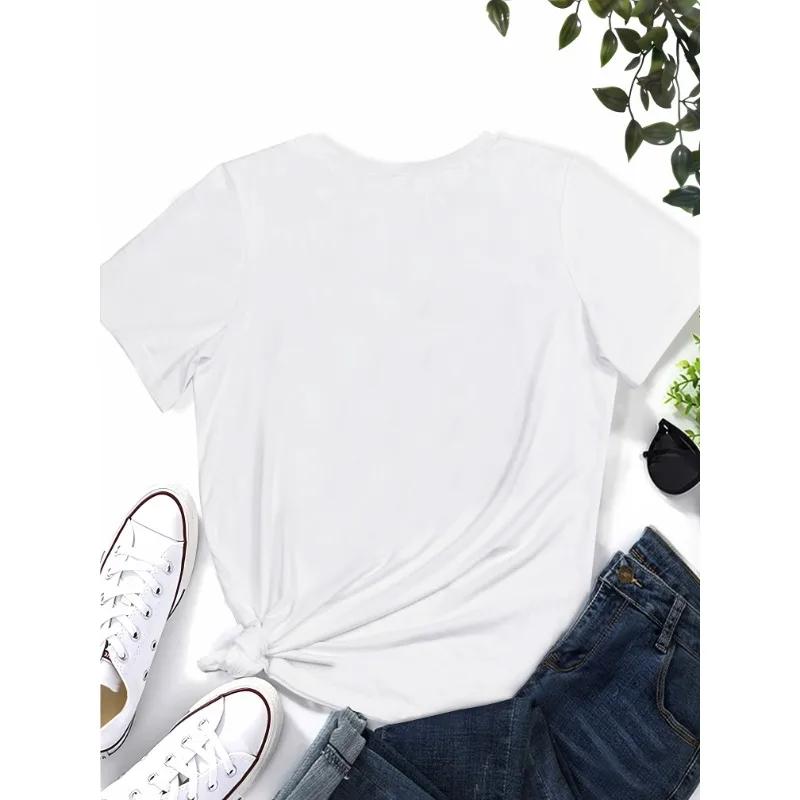 High Heels Printed T-Shirts, Spring/Summer Casual Short Sleeved 2D Round Neck Top Women'S Fashionable And Trendy Clothing