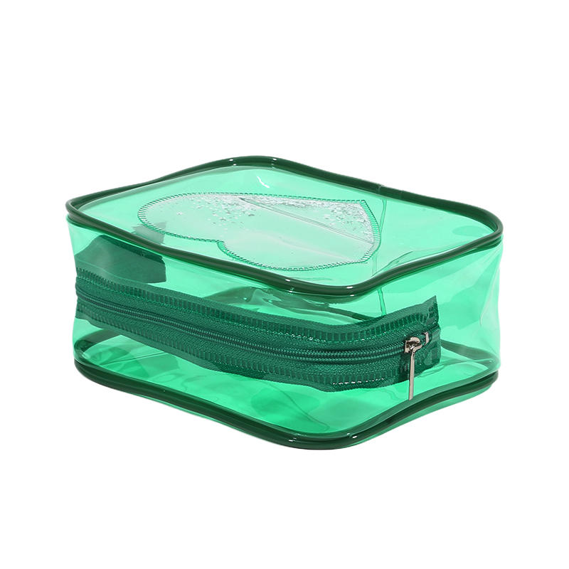 Women's Fashion Portable Sequin Love Heart Cosmetic Bag Zipper Pouch Cute Travel Toiletries Storage Bag