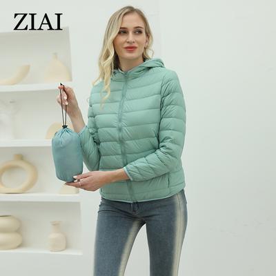 2024 ΝΕΟ Γυναικείο φθινοπωρινό μπουφάν με κουκούλα Casual λεπτό βαμβακερό φερμουάρ Καπιτονέ παλτό Γυναικεία Ρούχα ZM-DM27