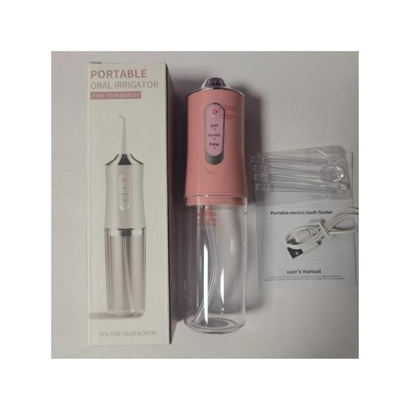 1PACK Cordless Electric Water Floss Kit with 4 Nozzles - 360 ° Rotatable Nozzle, USB Charging for Daily Dental Care and Gum Cleaning