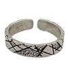 Adjustable Sterling Geometric Rhombus Ring Set Couples Vintage Retro Unisex Handmade Jewelry
