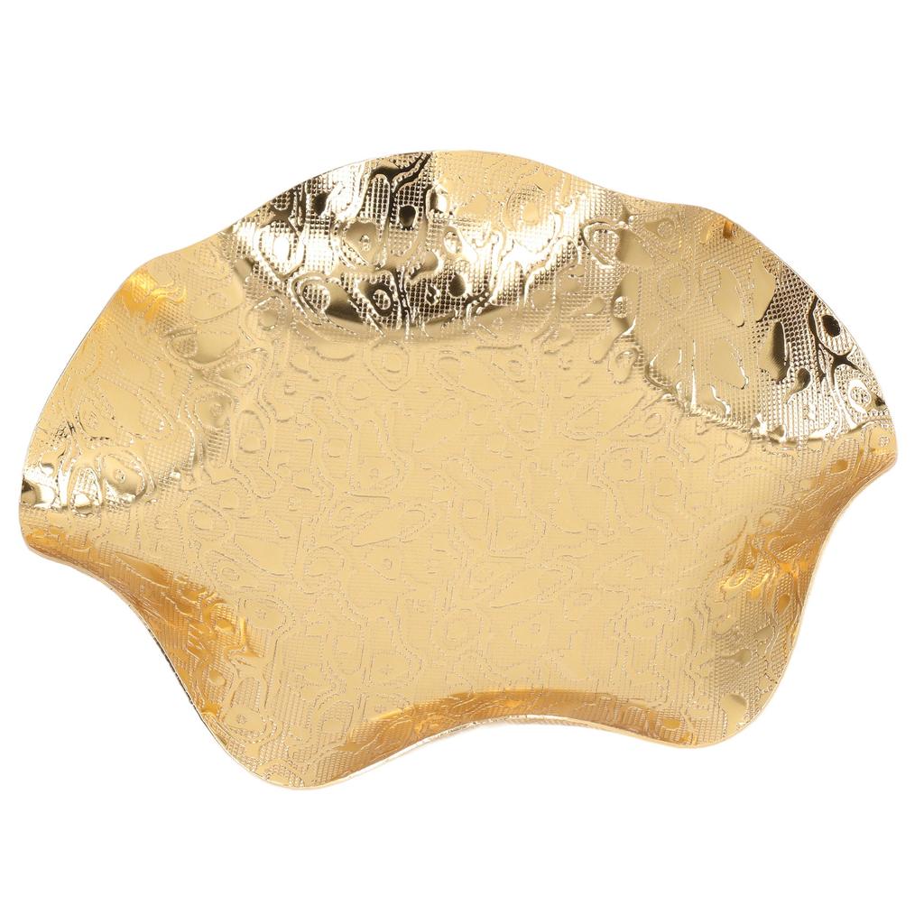 Goldene Obstschale Handgalvanisierungsverfahren Schönes Muster Glattere Oberflächen Snackschale für